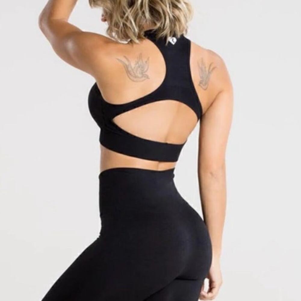 Women's Best Move Seamless Sports Bra in black marl Size XL